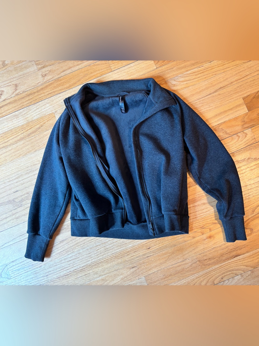 Mondetta Charcoal Zip-Up Sweater